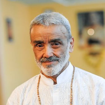Sri Dharma Mittra in White